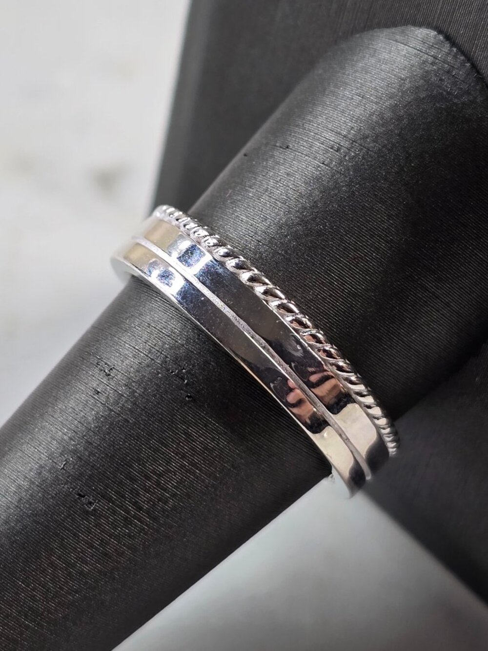 Mens Sterling Silver Wedding Band Ring 6.2g E2334